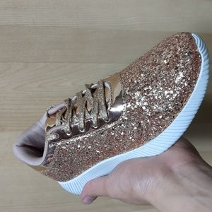 Forever Link Glitter Rose Gold Sneakers (Worn Once) Size 7